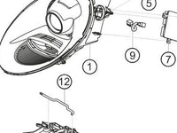 991.631.222.06 — Headlight assembly, RH — exploded diagram (2016-991-Cup Parts-Catalogue-V2 p151) — fitment reference only