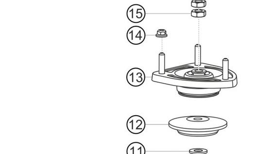 991.333.061.8C — Suspension support bearing, rear (strut top mount) — exploded diagram (PA10 0353 911 GT3 Cup MY2018 2019 Parts-Catalog p99) — fitment reference only