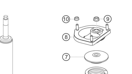 991.343.015.8A — Suspension support bearing, front LH (strut top mount) — exploded diagram (PA10 0458 Cayman GT4 Clubsport MY2019 2020 Parts-Manual p66) — fitment reference only