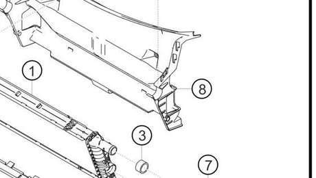 982.121.674.A — Air duct element, center radiator, RH — exploded diagram (PA10 1041 718 GT4 RS Clubsport MY2020 p32) — fitment reference only