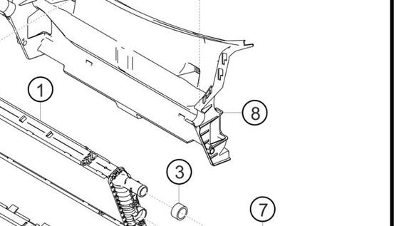 982.121.674.A — Air duct element, center radiator, RH — exploded diagram (PA10 1041 718 GT4 RS Clubsport MY2020 p32) — fitment reference only