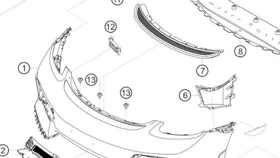 982.807.882 — Front-end covering trim, RH, matt black — exploded diagram (PA10 0458 Cayman GT4 Clubsport MY2019 2020 Parts-Manual p114) — fitment reference only