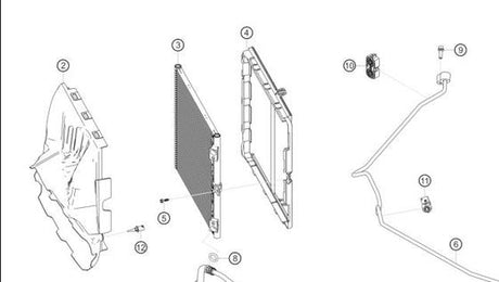 982.121.333.D — Air duct element, A/C condenser front, LH — exploded diagram (PA10 0458 Cayman GT4 Clubsport MY2019 2020 Parts-Manual p135) — fitment reference only