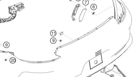 991.505.651.80 OK1 — Panel, rear muffler (rear-end covering) — exploded diagram (PA10 0353 911 GT3 Cup MY2018 2019 Parts-Catalog p128) — fitment reference only
