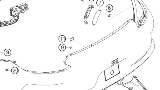 991.505.651.80 OK1 — Panel, rear muffler (rear-end covering) — exploded diagram (PA10 0353 911 GT3 Cup MY2018 2019 Parts-Catalog p128) — fitment reference only