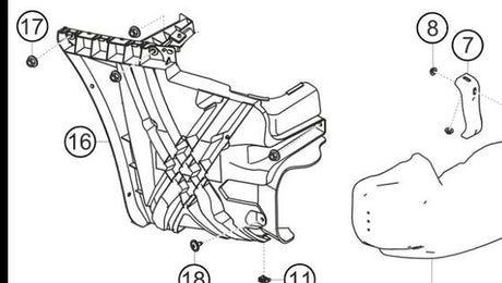 991.505.632.8A — Holder, lateral, rear heat protection, RH — exploded diagram (2016-991-Cup Parts-Catalogue-V2 p131) — fitment reference only