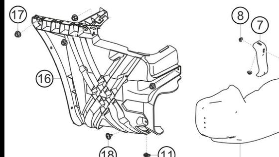 991.505.632.8A — Holder, lateral, rear heat protection, RH — exploded diagram (2016-991-Cup Parts-Catalogue-V2 p131) — fitment reference only