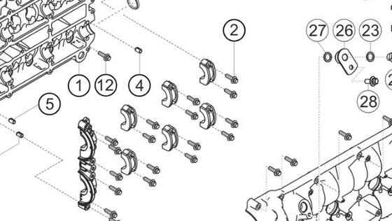 997.104.436.90 — Camshaft-housing shield, cyl. 4-6, RH — exploded diagram (2016-991-Cup Parts-Catalogue-V2 p19) — fitment reference only