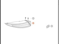 991.631.141.14 — Tail light assembly, standard, LH — exploded diagram (2016-991-Cup Parts-Catalogue-V2 p152) — fitment reference only — position highlighted