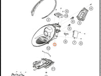 991.631.222.06 — Headlight assembly, RH — exploded diagram (2016-991-Cup Parts-Catalogue-V2 p151) — fitment reference only — position highlighted