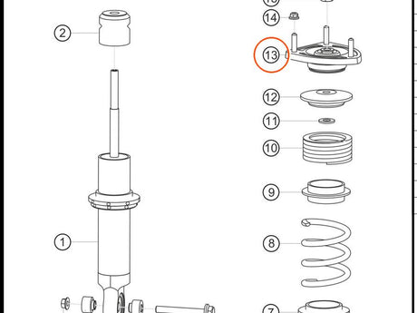 991.333.061.8C — Suspension support bearing, rear (strut top mount) — exploded diagram (PA10 0353 911 GT3 Cup MY2018 2019 Parts-Catalog p99) — fitment reference only — position highlighted