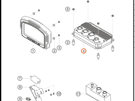 991.641.629.8B — Control unit, electric system — exploded diagram (PA10 0193 911 GT3 R MY2016 2017 Parts-Manual p142) — fitment reference only — position highlighted