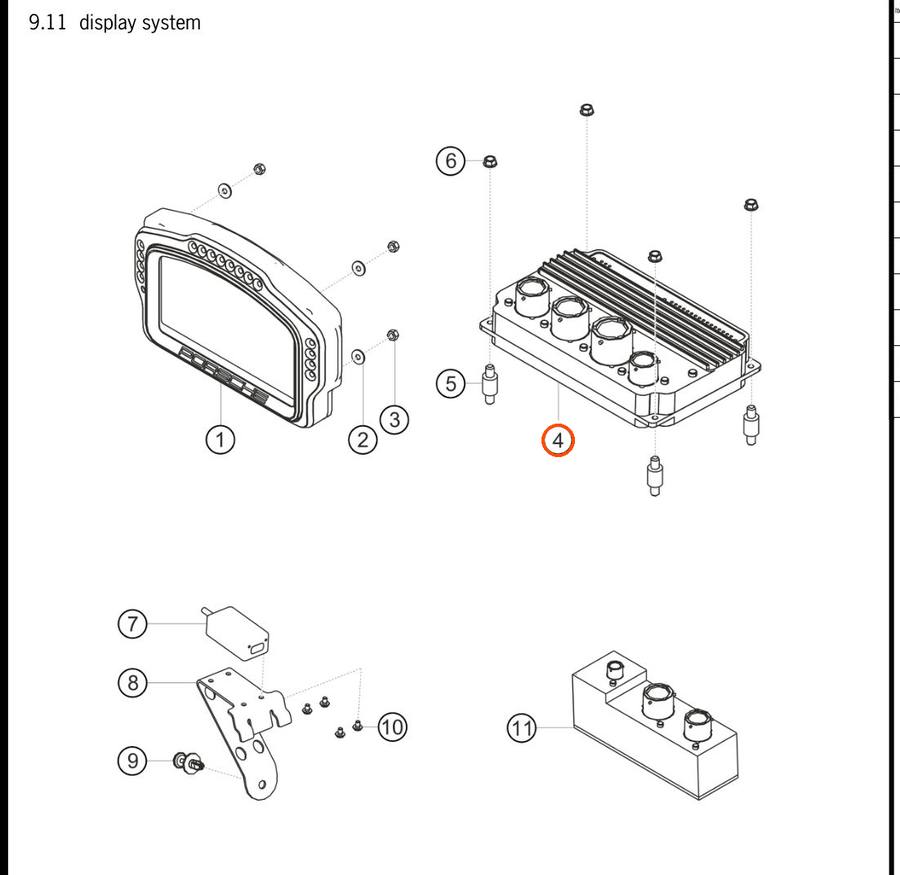 991.641.629.8B — Control unit, electric system — exploded diagram (PA10 0193 911 GT3 R MY2016 2017 Parts-Manual p142) — fitment reference only — position highlighted