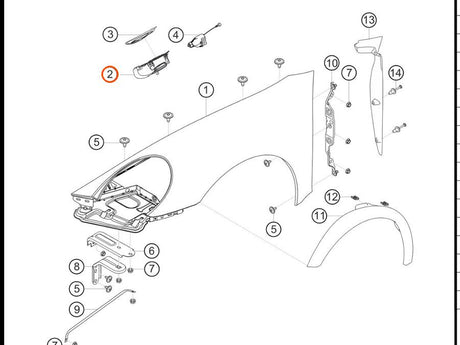991.504.142.04 — Fuel filler cup assembly — exploded diagram (PA10 0353 911 GT3 Cup MY2018 2019 Parts-Catalog p119) — fitment reference only — position highlighted