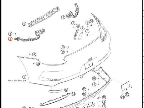 991.505.835.82 — Grip channel, rear (rear-end covering) — exploded diagram (PA10 0353 911 GT3 Cup MY2018 2019 Parts-Catalog p128) — fitment reference only — position highlighted