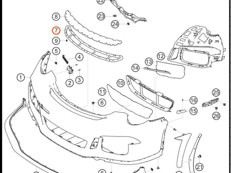 991.505.567.90 1E0 — Holding frame, exhaust air, center radiator — exploded diagram (2016-991-Cup Parts-Catalogue-V2 p128) — fitment reference only — position highlighted