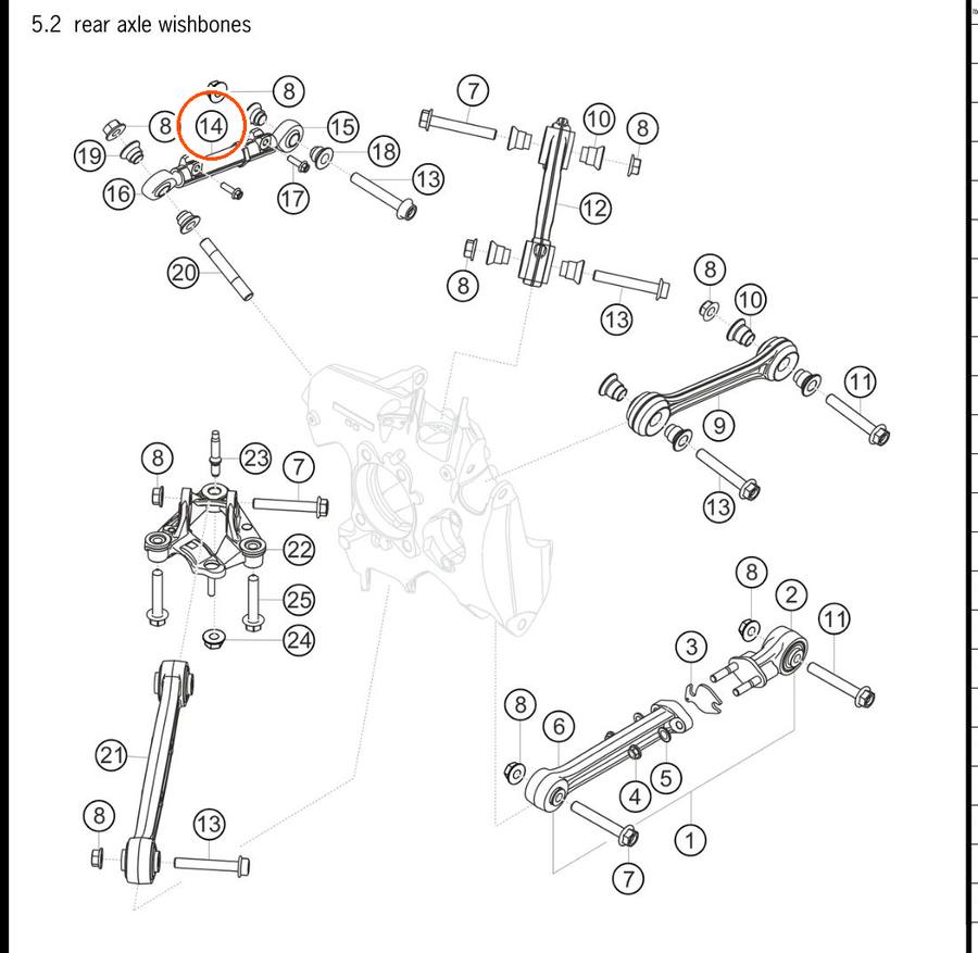991.331.045.8C — Steering tie rod, rear axle — exploded diagram (PA10 0353 911 GT3 Cup MY2018 2019 Parts-Catalog p93) — fitment reference only — position highlighted