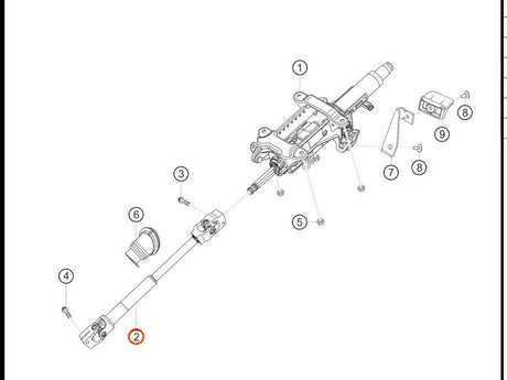 991.347.023.8C — Intermediate shaft, steering — exploded diagram (PA10 0193 911 GT3 R MY2016 2017 Parts-Manual p78) — fitment reference only — position highlighted