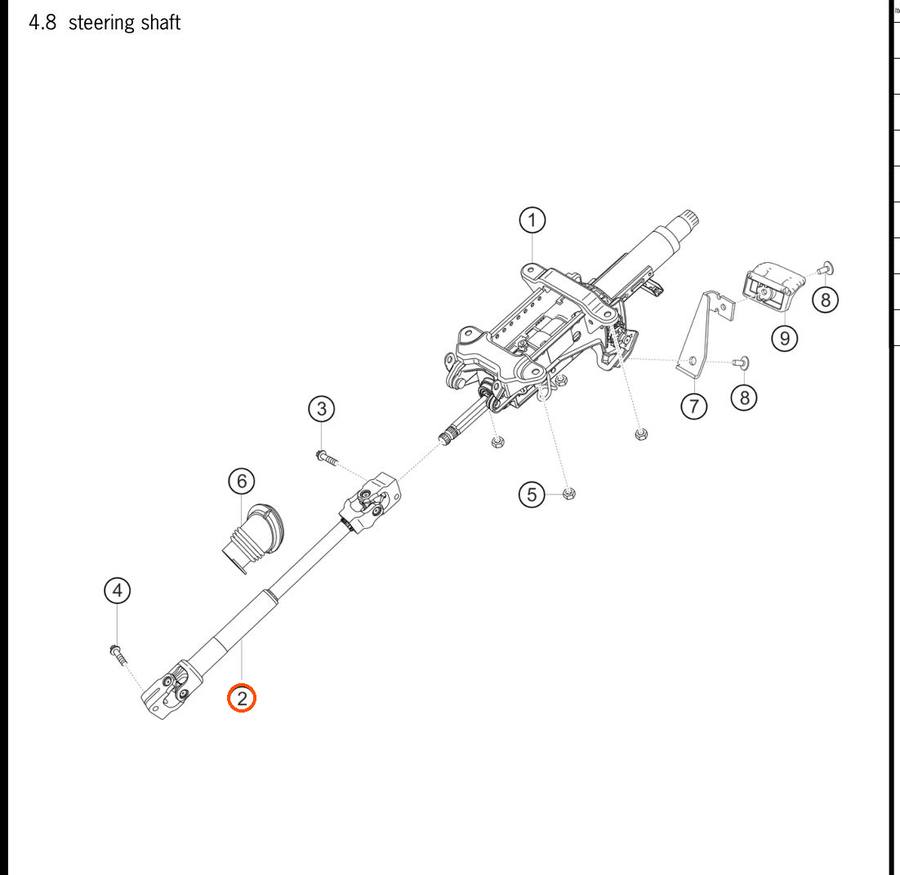 991.347.023.8C — Intermediate shaft, steering — exploded diagram (PA10 0193 911 GT3 R MY2016 2017 Parts-Manual p78) — fitment reference only — position highlighted