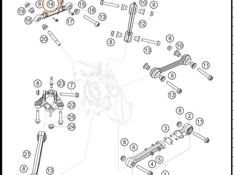 991.331.045.8C — Steering tie rod, rear axle — exploded diagram (PA10 0353 911 GT3 Cup MY2018 2019 Parts-Catalog p93) — fitment reference only — position highlighted