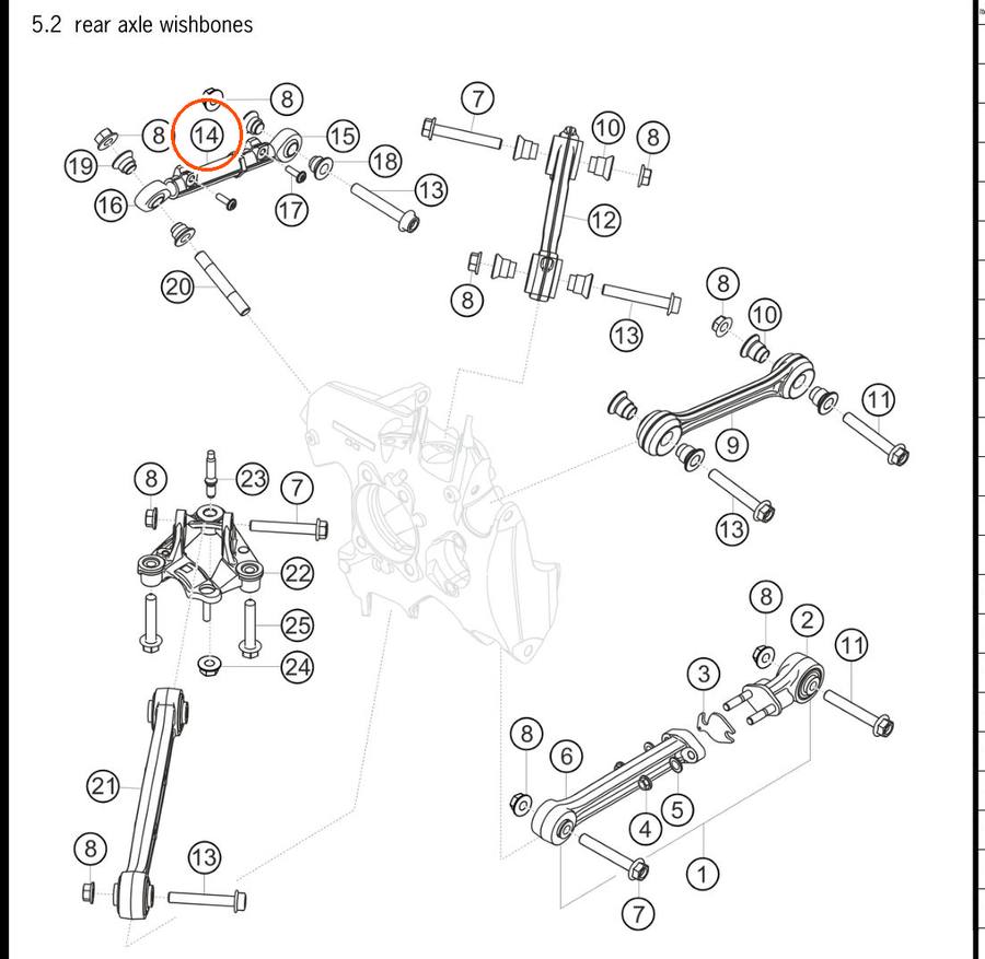 991.331.045.8A — Steering tie rod, rear axle — exploded diagram (2016-991-Cup Parts-Catalogue-V2 p98) — fitment reference only — position highlighted