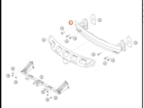 982807109B — Front bumper bar, complete — exploded diagram (PA10 0458 Cayman GT4 Clubsport MY2019 2020 Parts-Manual p115) — fitment reference only — position highlighted